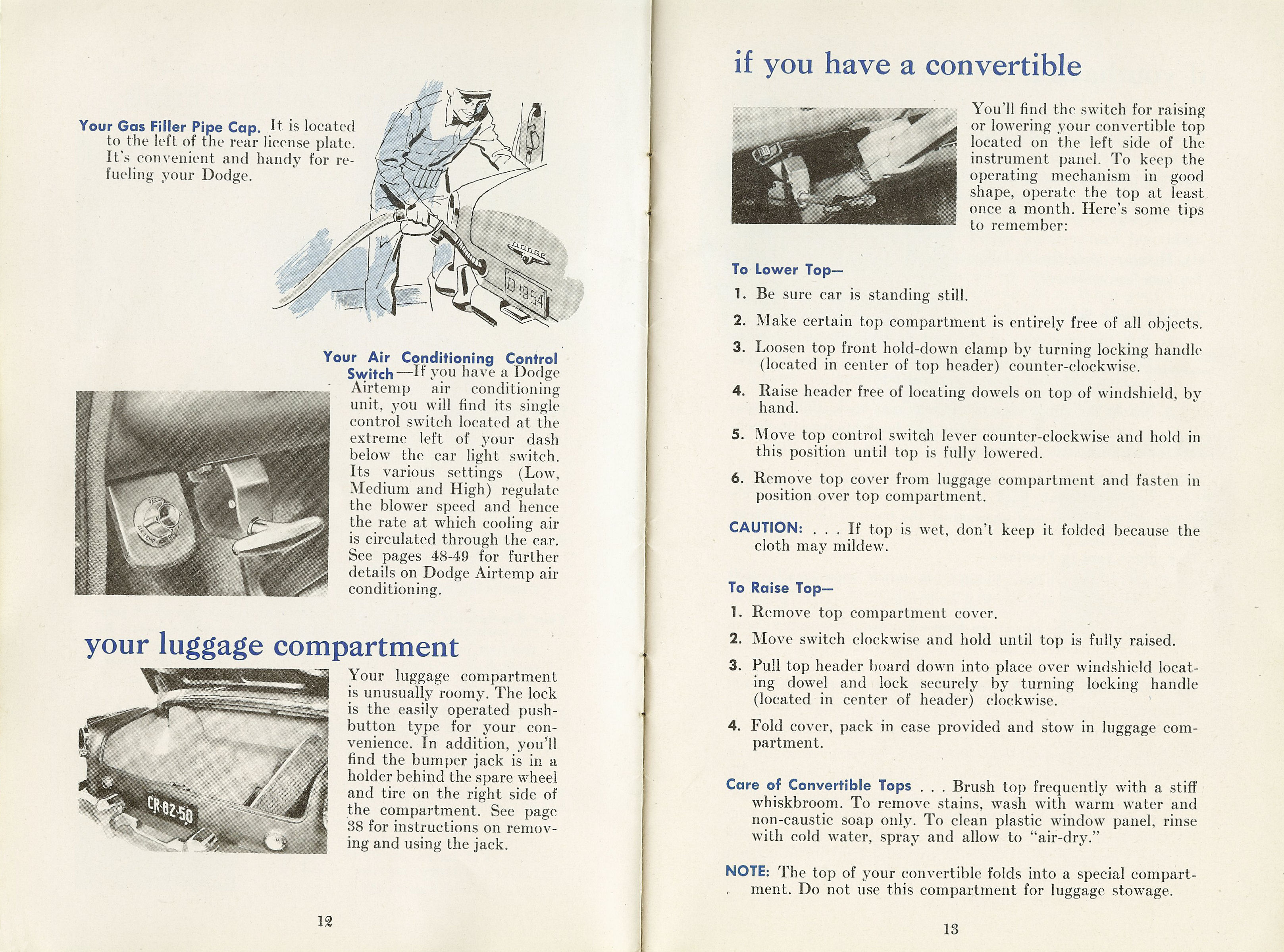 1954 Dodge Car Owners Manual Page 24